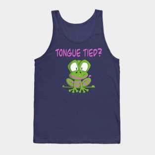 Cute Frog with his Tongue Tied Tank Top